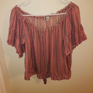 American eagle off the shoulder shirt.